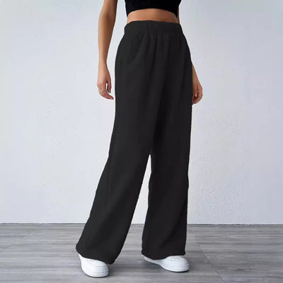 Autumn And Winter Solid Color Fashion Plush Casual Pants