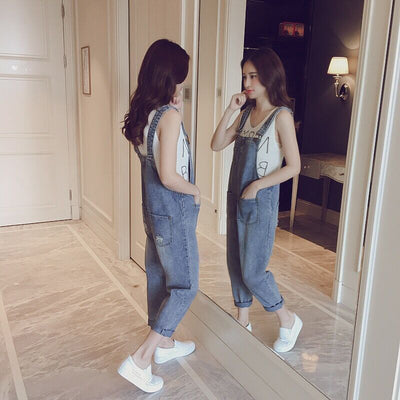 Denim suspenders