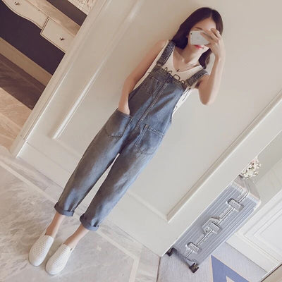 Denim suspenders