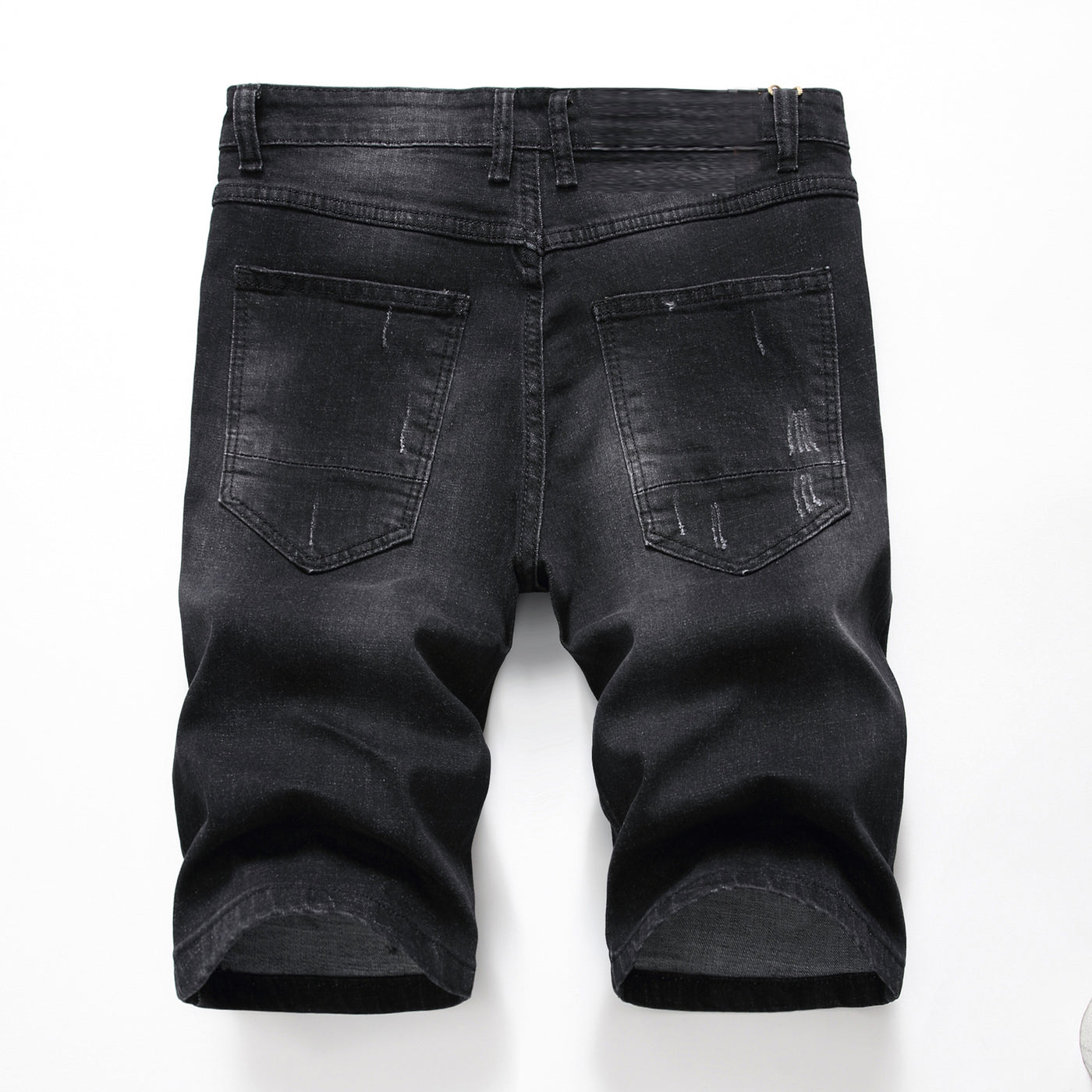 Denim Stretch Ripped Slim Denim Shorts
