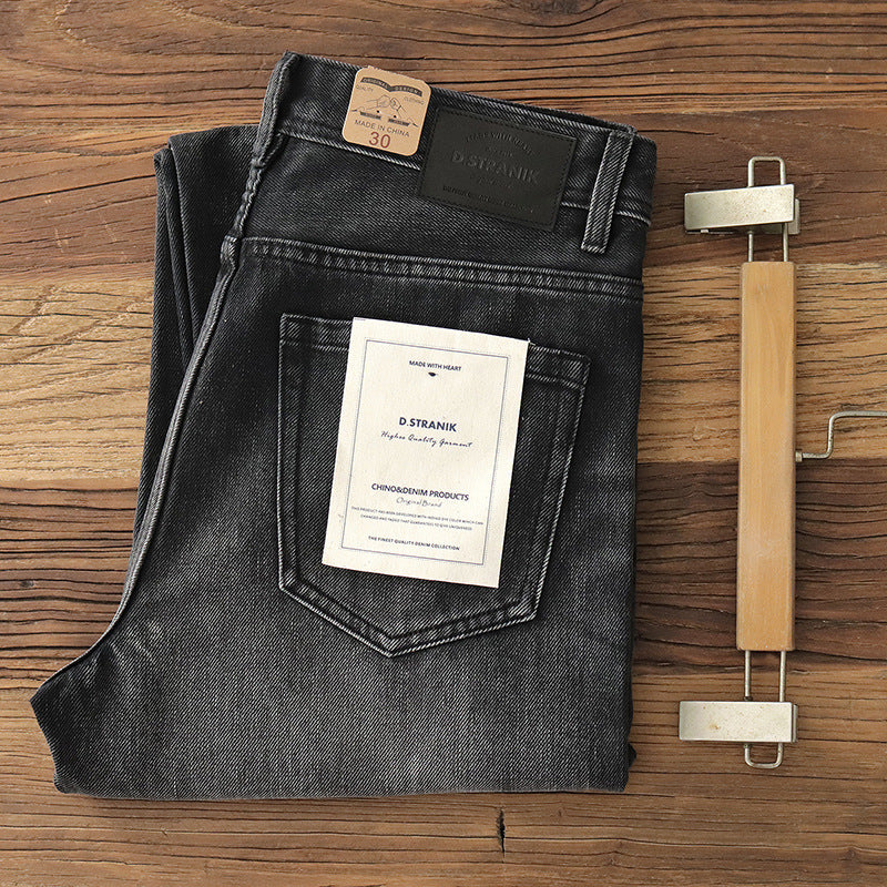 Denim Cotton Men's Heavy Black Denim Jeans